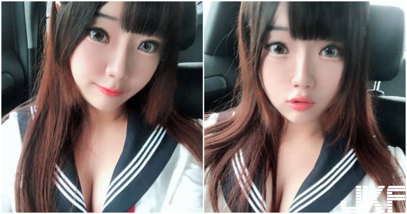 愛打電玩的人氣實況主「願願」，學生制服下有兇兇曲線！