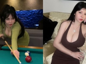 【蜗牛电竞】木瓜姊姊「Mandi香菱」爆乳打撞球 母球碰撞瞬間胸前兩顆也晃起來