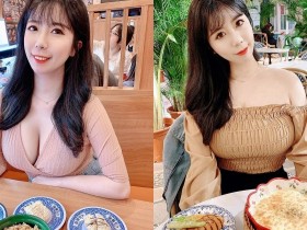 【蜗牛电竞】這妹子每餐都好豐盛!「白皙正妹」低胸V領上衣共享壽司美味,還以為全是乳製品!