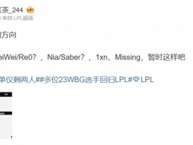 【蜗牛电竞】爆料人透露LNG构建的方向:打野WeiWei/Re0?中单Nia/Saber?