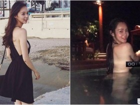 【蜗牛电竞】台灣妹子海邊「露白皙側乳」!忘記帶泳裝乾脆「脫衣下水」!滿滿福利好狂啊!