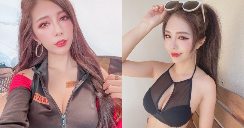 賽車場上超電眼辣模「高萱kimmy」，穿上新比基尼讓人想撲倒啊！