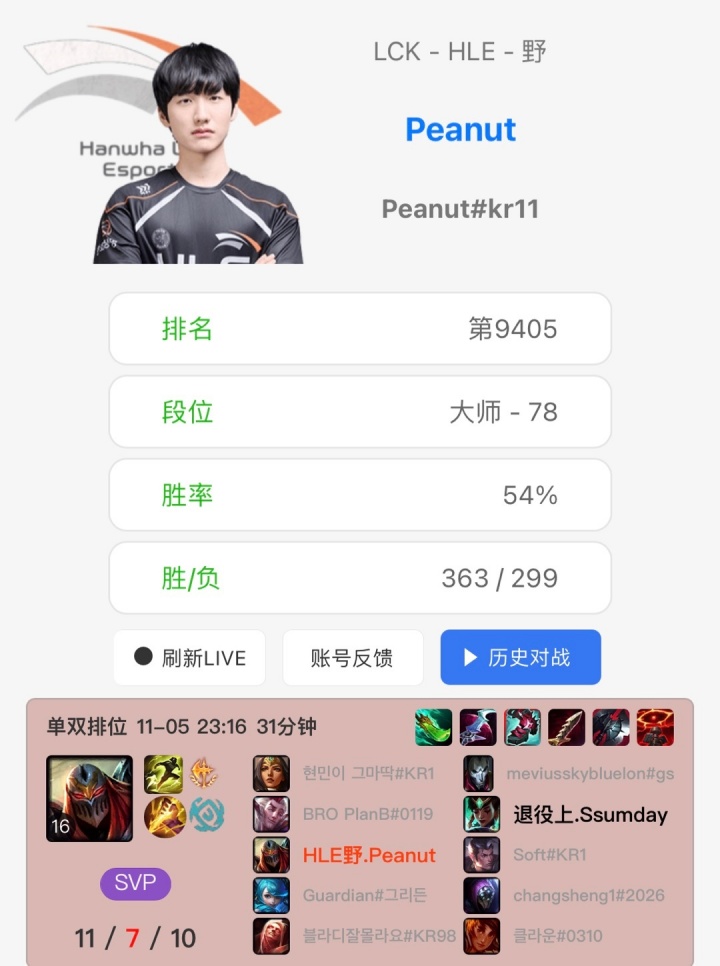 【蜗牛电竞】有瘾啊!Peanut今日宣布退役 深夜还开了两局排位