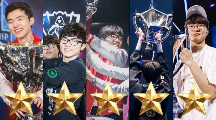 【蜗牛电竞】拿下第六冠并取得三连冠!Faker是唯一一位同时拥有三代S赛冠军奖杯的选手!