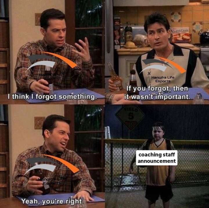 【蜗牛电竞】推特上的韩华粉丝们对教练组的担心：能忘记的事情说明它并不重要