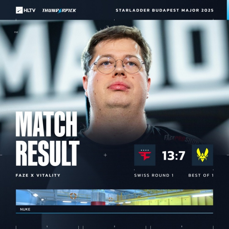 【蜗牛电竞】🎮karrigan刀切薯片 Jcobbb下半场火力全开 Faze击败Vitality