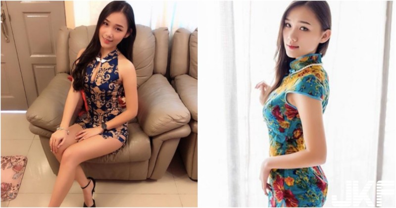 【蜗牛电竞】年味濃！「旗袍妹子」性感拜年！高衩緊身「大露美腿」＋Ｓ型姣好身段！