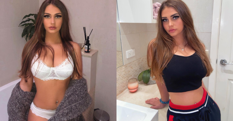 【蜗牛电竞】澳洲性感辣模「巧克力緊實肌x渾圓雙奶球」太迷人　低胸深V乳香四溢