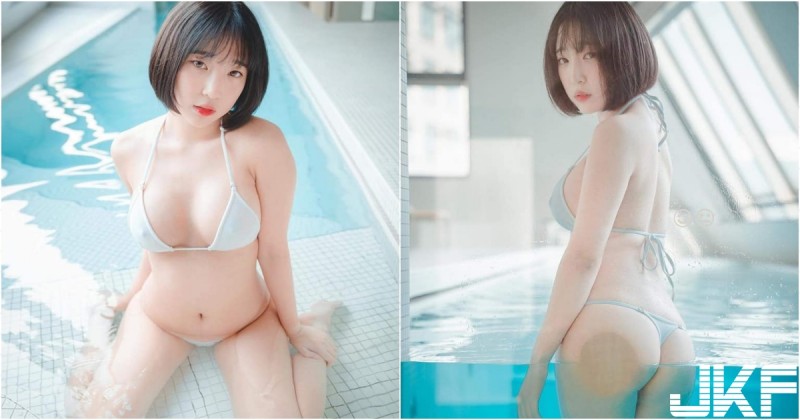 【蜗牛电竞】波濤洶湧！「白嫩奶妹」池中大濕身！「美乳翹臀」近在眼前都可以透視了啦！