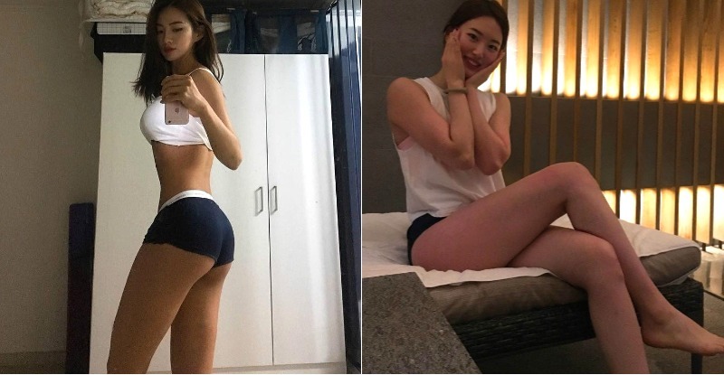 【蜗牛电竞】健身正妹超短褲大秀「渾圓半球」緊實度讓人血脈噴張，想跟著一起做運動！