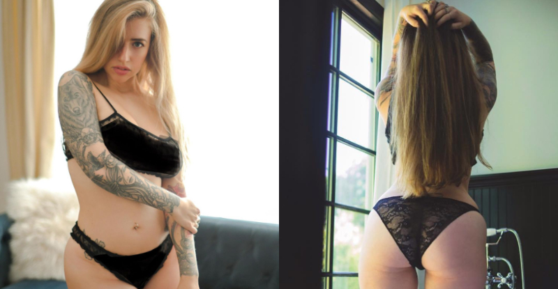 【蜗牛电竞】刺青妹拍寫真展現美式豐潤體　鏡頭下無虛假真實呈現　網友：夠真誠～