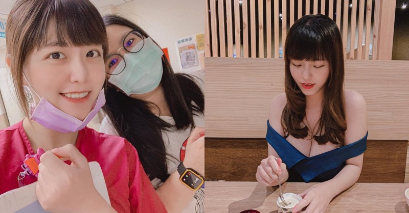【蜗牛电竞】好兇！正妹護理師「李佩瑾」吃燒肉穿低肩禮服，超兇視角畫面太犯規啦！