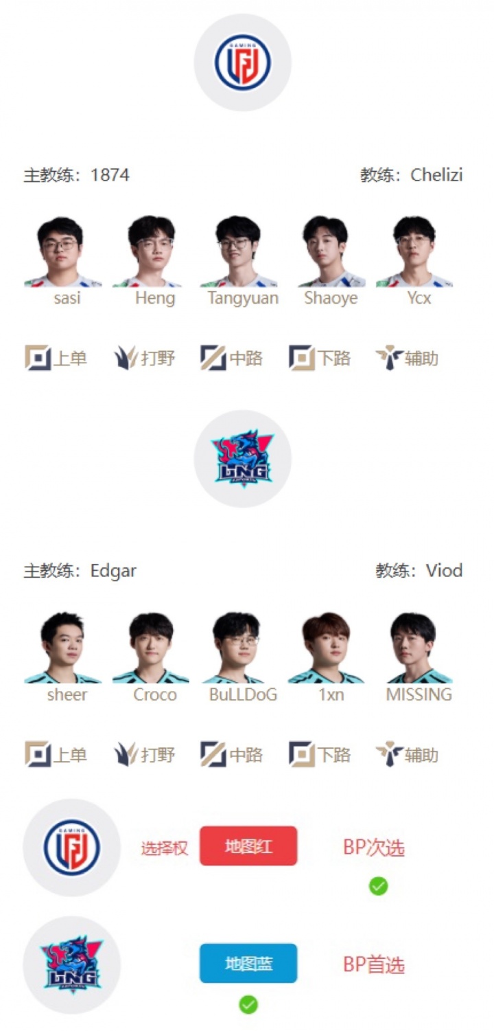 【蜗牛电竞】LPL明日首发名单:韩国“姿态”对阵Tangyuan!圣枪哥大战369