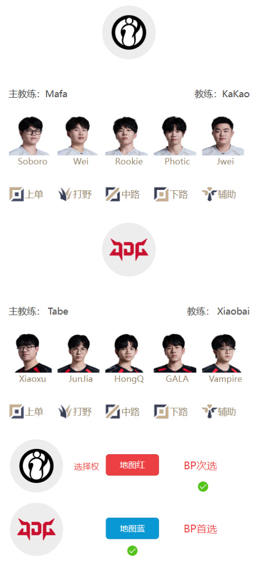 【蜗牛电竞】LPL明日首发名单：韩国“姿态”对阵Saber！HongQ对阵Rookie