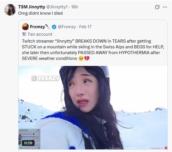 【蜗牛电竞】性感女主播滑雪被困