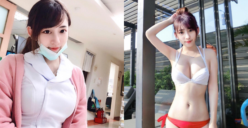 【蜗牛电竞】正妹護理師「Elle」制服被撐到好緊繃　甜美笑容讓網友都戀愛了！