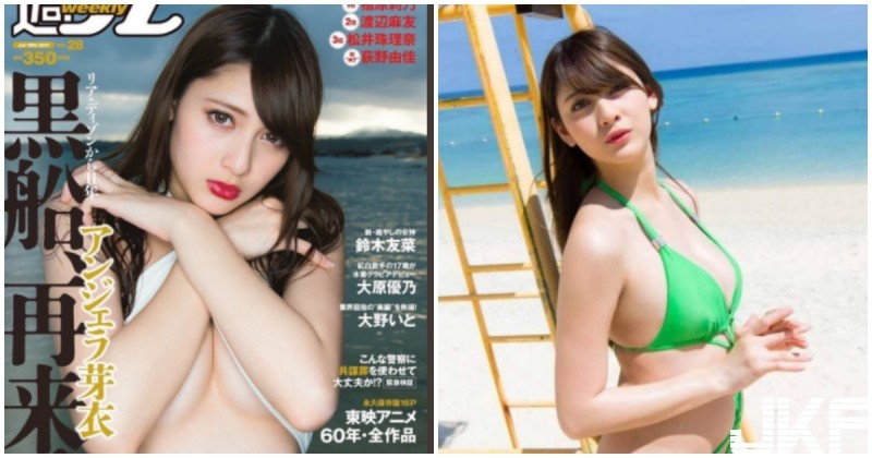 【蜗牛电竞】寫真界黑船再現！　混血正妹捧胸「外露南半球」，傲人G奶超噴火！