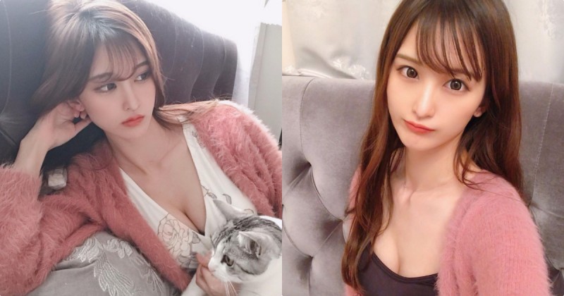 【蜗牛电竞】動心了！正妹OL抱貓咪時有「火辣事業線」，性感曲線讓人想一起上班！