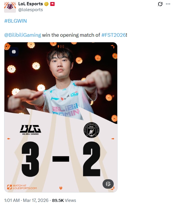 【蜗牛电竞】外网热议BLG 3-2 BFX:实际上5:0 BFX 就只是逗逗你的BFX