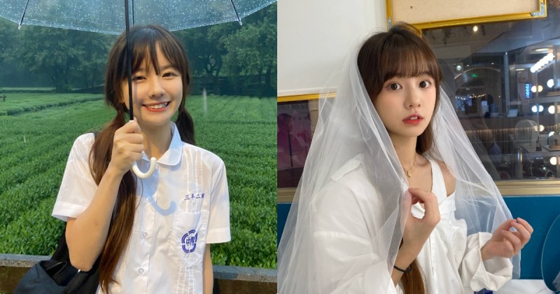 【蜗牛电竞】太萌了！下雨天遇到「超可愛童顏正妹」，甜甜臉蛋讓人想為她好好撐傘！