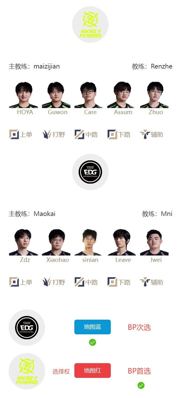 【蜗牛电竞】LPL 5月24日首发:sinian首发对阵Care,Tangyuan迎战Xiaohu