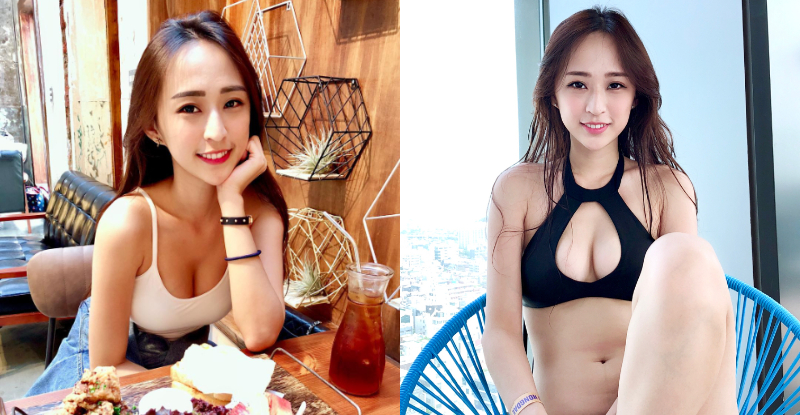 【蜗牛电竞】甜美「氣質正妹」竟然有火辣美乳身材　開胸泳裝乳量直接溢出來