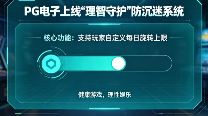【蜗牛电竞】防沉迷功能:PG电子上线“理智守护”系统,支持玩家自定义每日旋转上限。