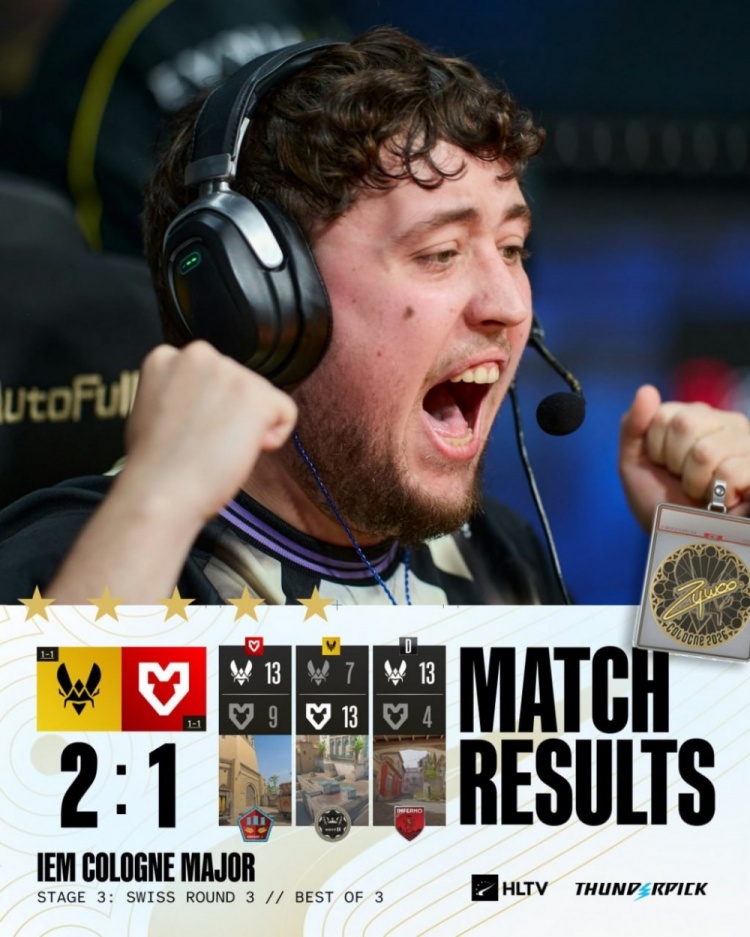 【蜗牛电竞】🎮薯薯觉醒屠戮!Zywoo三图57杀 小蜜蜂2-1MOUZ 晋级2-1组