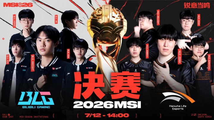 【蜗牛电竞】2026季中冠军赛决赛赛程预告:14点表演赛!15:30决赛BLG vs HLE!