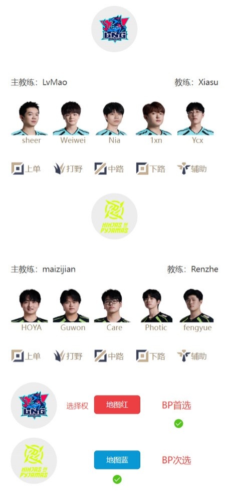 【蜗牛电竞】LPL组内赛7月26日首发名单：sheer交手HOYA Shanks大战Knight