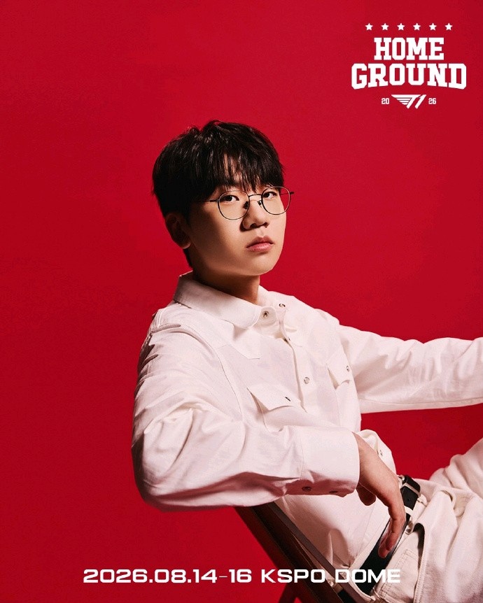 【蜗牛电竞】T1选手主场宣传照 Faker:请大家多多关注火热的T1 Home Ground!