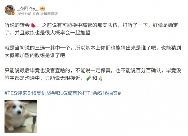 【蜗牛电竞】爆料人:NIP管理及教练麦子尖预计加盟WBG!Xiaohu可能打上单