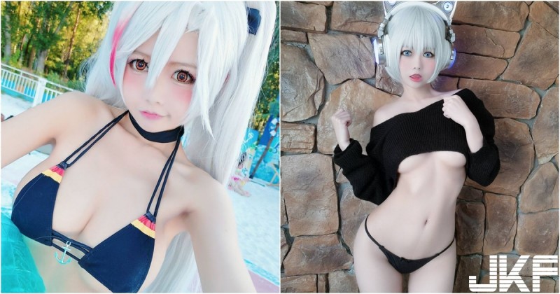 【蜗牛电竞】「大奶萌妹」cosplay好吸睛！「白嫩巨乳」遮不住跑出來，小隻馬太狂啦！