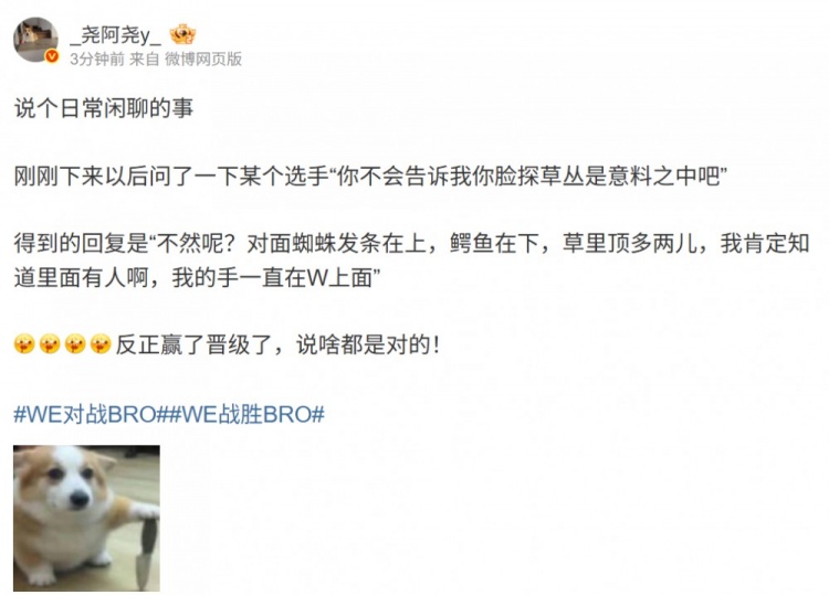 【蜗牛电竞】脸探草是计划?Monki解惑:不然呢?草里顶多两人 我捏着W的!